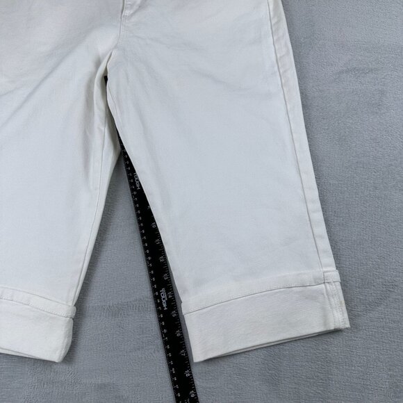 Gloria Vanderbilt Amanda Capri Jeans Women Size 12 Ultra Stretch High Rise White - Picture 9 of 12